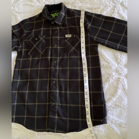 Dixxon Youth Division Gridlock Flannel Button Up Long Sleeve Shirt Size Medium - Picture 11 of 14